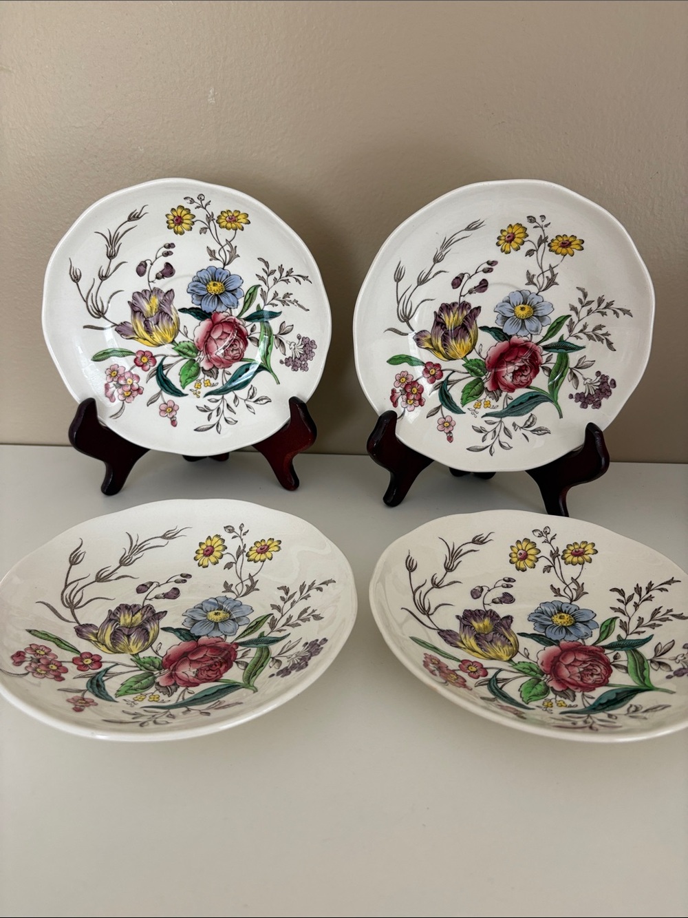 Set of 4 Spode Copeland Gainsborough Saucers